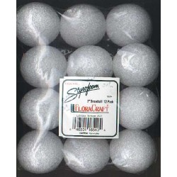 Floracraft styrofoam 2 inch snowball 12 pack