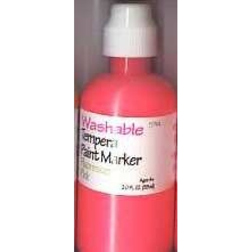 Washable Tempera paint - Pink. Tempera Paint Markers. 2 fl. oz. These are washable (soap and water cleanup), easy to use (just squeeze and paint). A great set for the crafter, schooler or teacher!