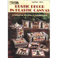 Rustic dÃ©cor in plastic canvas, 6 designs, 1511