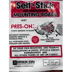 Self-stick art needlecraft mounting board, pres-on, size 8x10 cut to any shape