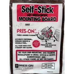 Self-stick art needlecraft mounting board, pres-on, size 5x7 cut to any shape