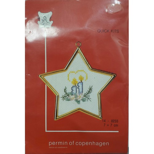 Quick kits 7x8cm Candles of Love CrossStitch kit by Permin of Copenhagen
