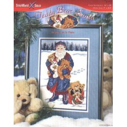 Teddy bear Santa CrossStitch leaflet **LAST ONE**