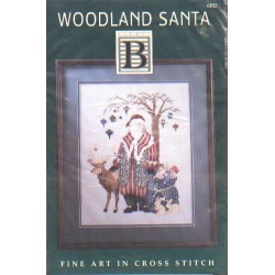 Woodland Santa, fine art in CrossStitch chart