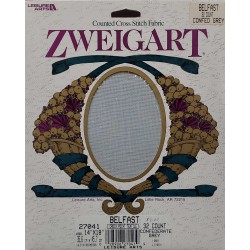 Zweigart Confederate Grey counted crossstitch fabric 32 count