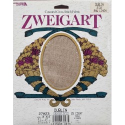Zweigart Raw linen counted crossstitch fabric 25 count