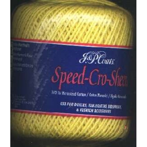 JP Coats speed cro-sheen color 10A Carnary Yellow 100 yds size 3