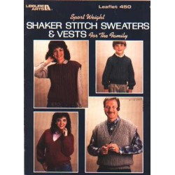 Shaker stitch sweaters and vests for the family to knit and crochet 450