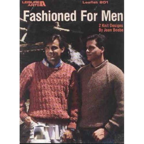 Fashioned for men, 2 knit designs to knit and crochet 801