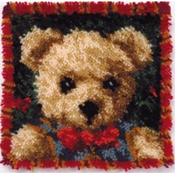Boy Bear Pillow latch hook kit 12x12