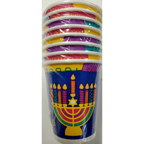 Amscan Hanukkah Celebration Paper Cups - 8 count
