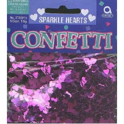 Sparkle hearts - PINK confetti