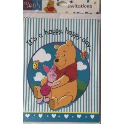 Disney Winnie the Pooh Invitations - 8 Pack