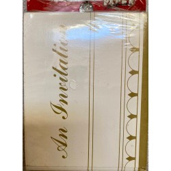 Paper Art 50th Anniversary Gold Invitations - 8 Pack