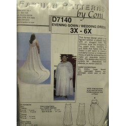 Evening Gown/Wedding dress D7140 Size 3x-6x