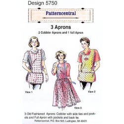 3 Aprons sewing pattern by Patterncentral