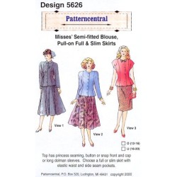 Misss Semi-fitted Blouse Pull-on full & Slim skirts