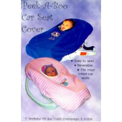 PEEK-A-BOO CAR SEAT COVER by SewBaby - One size pattern fits most infant car seats.